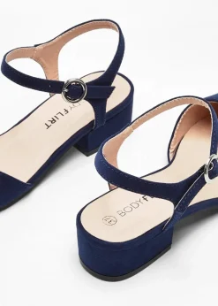 bonprix Pumps|Slingpumps mit niedrigem Absatz dunkelblau