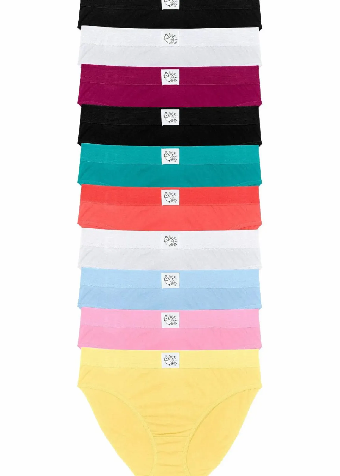 bonprix Höschen|Baumwollunterwäsche|Slip (10er Pack) bunt + pastell