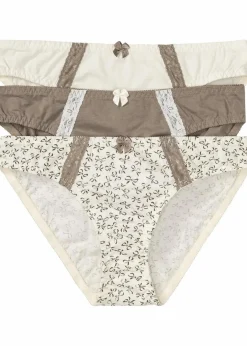 Slip mit femininem Druck (3er Pack)|bonprix Hot