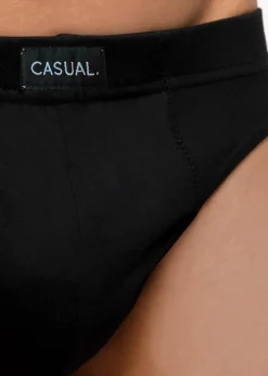 bonprix Slips|Wäsche|Slip mit weicher Baumwolle (10er Pack) schwarz