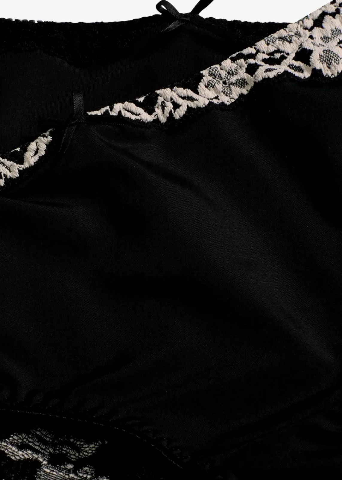 bonprix Wäsche·Dessous|Wäsche·Höschen|Slip mit zarter Spitze (2er Pack) schwarz/wollweiß + schwarz