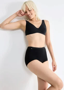 Sloggi Wäsche·Baumwollunterwäsche|Baumwollunterwäsche|Basic+ Maxislip (4er Pack) 4x schwarz