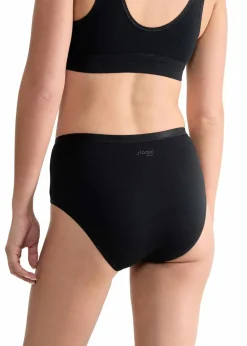 Sloggi Wäsche·Baumwollunterwäsche|Baumwollunterwäsche|GO Daily Cotton Midi Slip (3er Pack) 3x schwarz