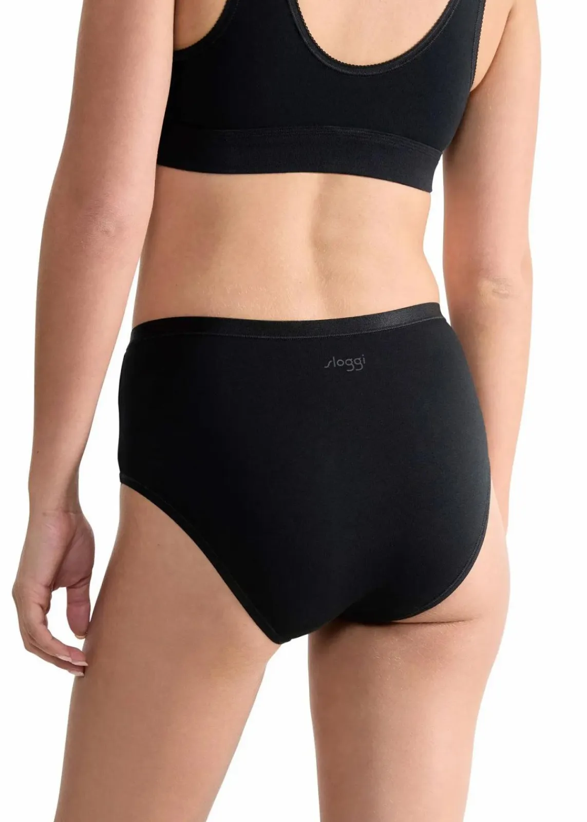 Sloggi Wäsche·Baumwollunterwäsche|Baumwollunterwäsche|GO Daily Cotton Midi Slip (3er Pack) 3x schwarz