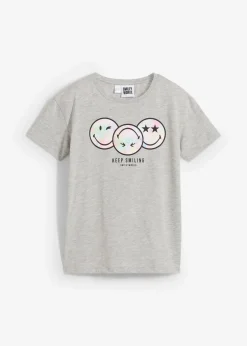SmileyWorld Jungen 2-8 Jahre·Shirts|Smiley T-Shirt hellgrau meliert