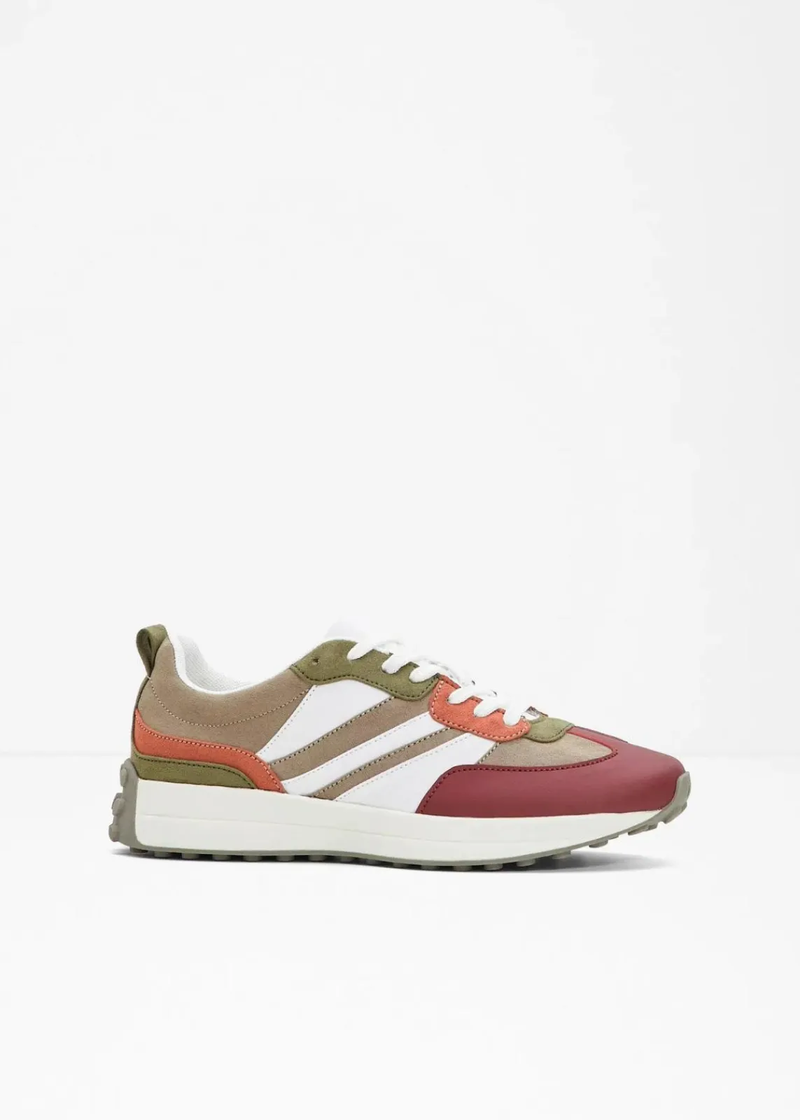 bonprix Sneaker|Sneaker weiß/graubeige/multi