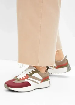 bonprix Sneaker|Sneaker weiß/graubeige/multi