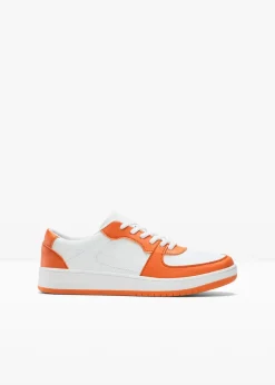 bonprix Sneaker|Sneaker weiß/orange