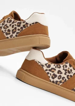 bonprix Sneaker|Sneaker braun leo bedruckt