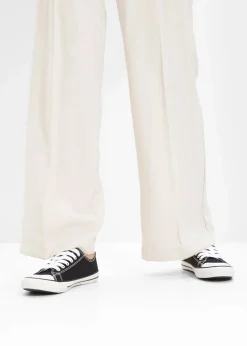 bonprix Sneaker|Sneaker aus Baumwoll-Canvas schwarz