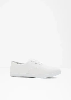 bonprix Sneaker|Schuhe & Accessoires In Spezialgrößen·Schuhe In Übergröße|Sneaker aus Baumwoll-Canvas weiß