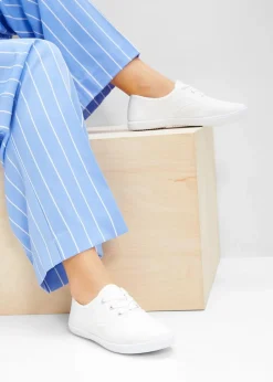 bonprix Sneaker|Schuhe & Accessoires In Spezialgrößen·Schuhe In Übergröße|Sneaker aus Baumwoll-Canvas weiß