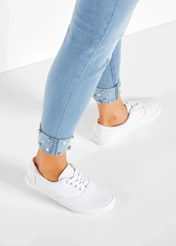 bonprix Schuhe & Accessoires In Spezialgrößen·Schuhe In Übergröße|Sneaker|Sneaker aus Baumwoll-Canvas weiß