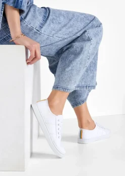 Sneaker aus Baumwoll-Canvas mit Stickerei|bonprix Online