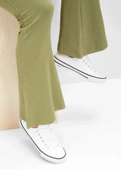 bonprix Sneaker|Sneaker aus Baumwoll-Canvas weiß