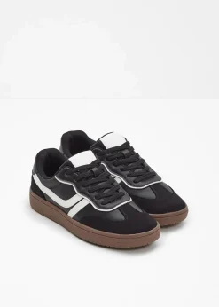 bonprix Sneaker|Sneaker im Retrolook schwarz/weiß