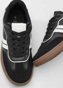 bonprix Sneaker|Sneaker im Retrolook schwarz/weiß