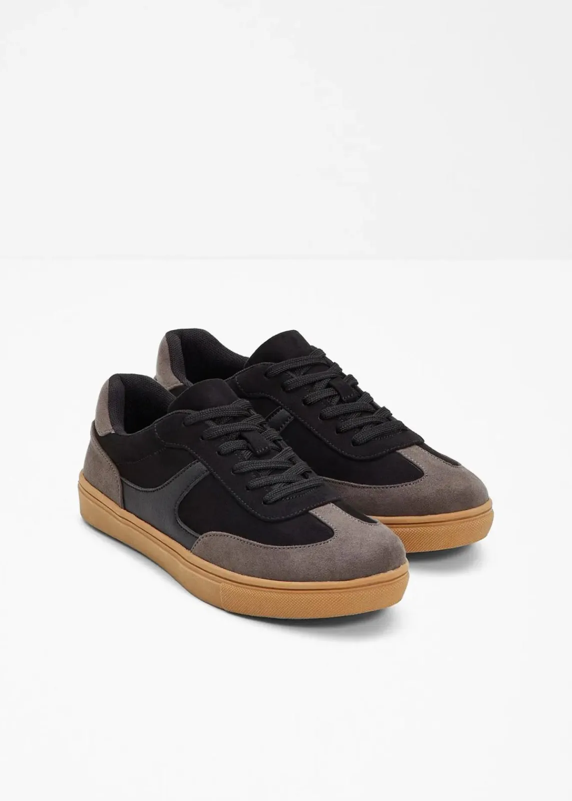 bonprix Sneaker|Sneaker im Retrolook schwarz/grau