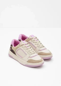 bonprix Sneaker|Sneaker mit Animal-Details beige leo/blütenpink