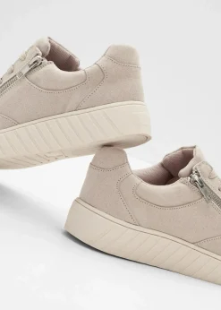 bonprix Sneaker|Sneaker mit gepolsterter Innensohle hellsand