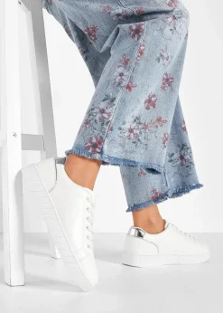 bonprix Sneaker|Sneaker mit Metallic-Details weiss