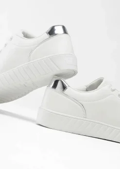 bonprix Sneaker|Sneaker mit Metallic-Details weiss
