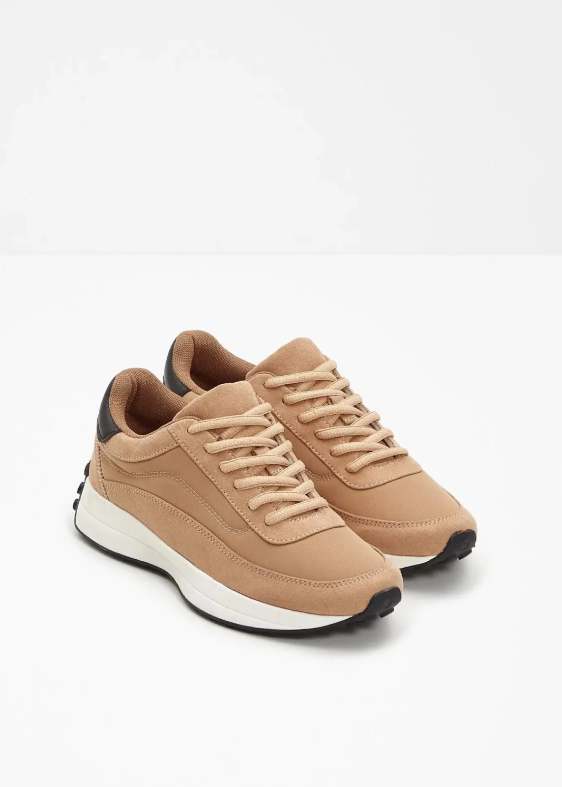 bonprix Sneaker|Sneaker mit Profilsohle naturbraun