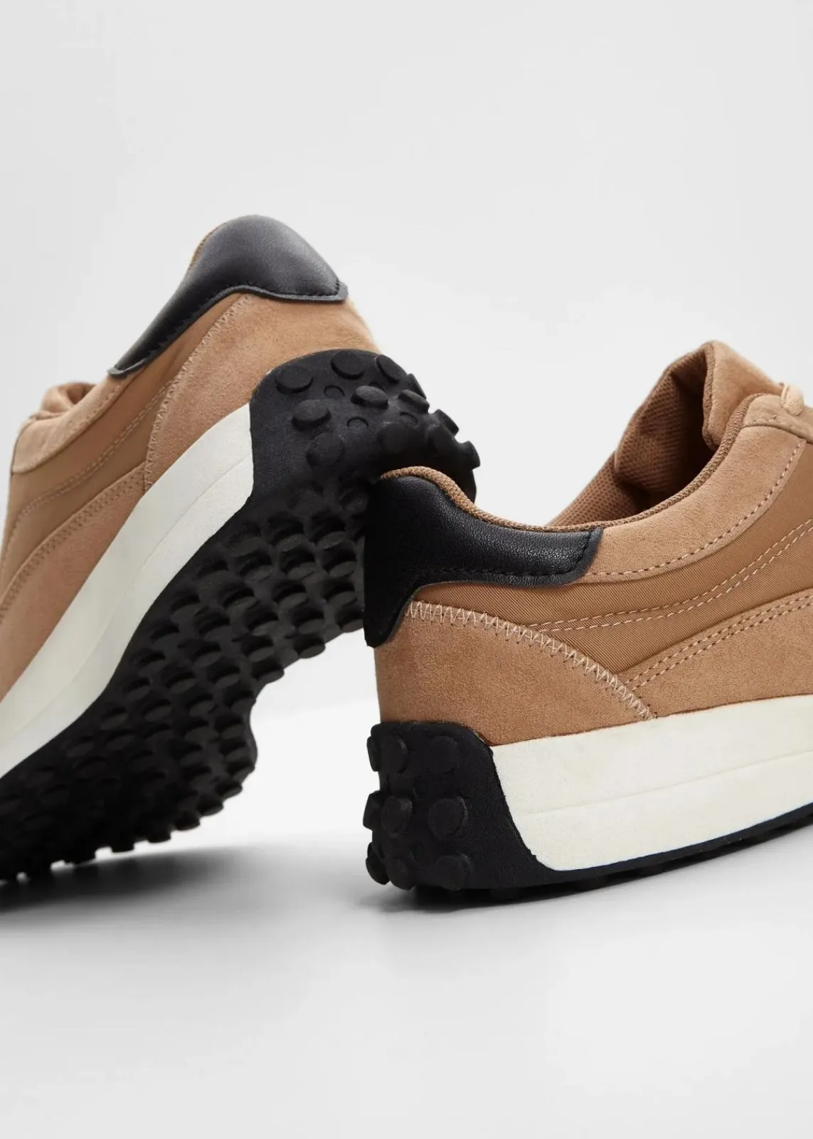 bonprix Sneaker|Sneaker mit Profilsohle naturbraun