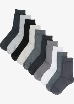 bonprix Socken & Strumpfhosen|Basics|Socken mit Bio-Baumwolle (10er Pack) grautöne