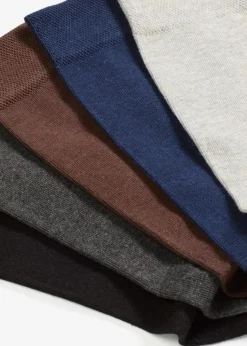 Socken mit druckfreiem Bündchen und Bio-Baumwolle (5er Pack)|bonprix Best