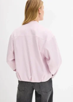 bonprix Bekleidung·Hosen|Jacken & Mäntel|Softblouson aus glänzendem Viskose-Mix puderflieder
