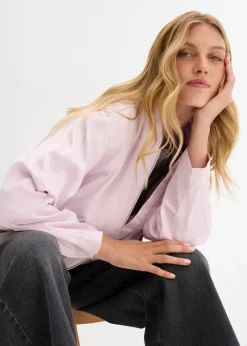 bonprix Bekleidung·Hosen|Jacken & Mäntel|Softblouson aus glänzendem Viskose-Mix puderflieder