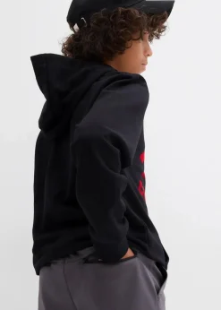 bonprix Jungen 2-8 Jahre·Nachhaltigere Materialien|Jungen 9-16 Jahre·Hosen|Softshell-Cargohose, weitenverstellbar schiefergrau/schwarz