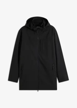 bonprix Outdoorbekleidung|Jacken & Mäntel|Softshell-Parka mit abnehmbarer Kapuze schwarz
