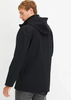 bonprix Outdoorbekleidung|Jacken & Mäntel|Softshell-Parka mit abnehmbarer Kapuze schwarz