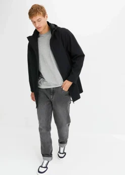 bonprix Outdoorbekleidung|Jacken & Mäntel|Softshell-Parka mit abnehmbarer Kapuze schwarz