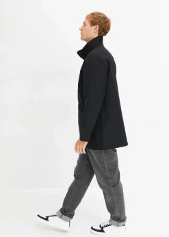 bonprix Outdoorbekleidung|Jacken & Mäntel|Softshell-Parka mit abnehmbarer Kapuze schwarz