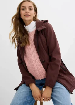 bonprix Bekleidung·Blazer|Umstandsmode|Softshell-Tragejacke / Umstandsjacke, weitenregulierbar terrabraun