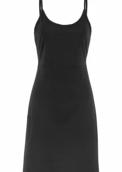 bonprix Basics|Nachhaltigere Materialien|Sommer-Jersey-Kleid mit verstellbaren Trägern schwarz