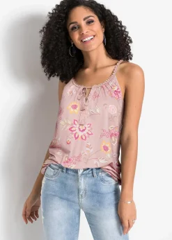 bonprix Nachhaltigere Materialien|Shirts & Tops|Spaghettiträger-Top rosenholz bedruckt