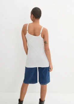 bonprix Shirts & Tops|Basics|Spaghettiträger-Top aus reiner Bio Baumwolle, (2er-Pack) weiß+schwarz