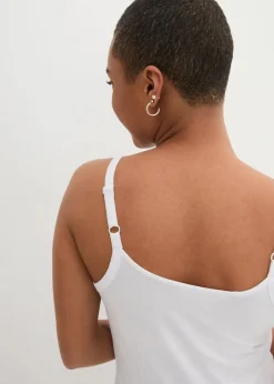 bonprix Shirts & Tops|Basics|Spaghettiträger-Top aus reiner Bio Baumwolle, (2er-Pack) weiß+schwarz