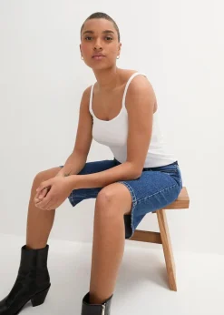 bonprix Shirts & Tops|Basics|Spaghettiträger-Top aus reiner Bio Baumwolle, (2er-Pack) weiß+schwarz