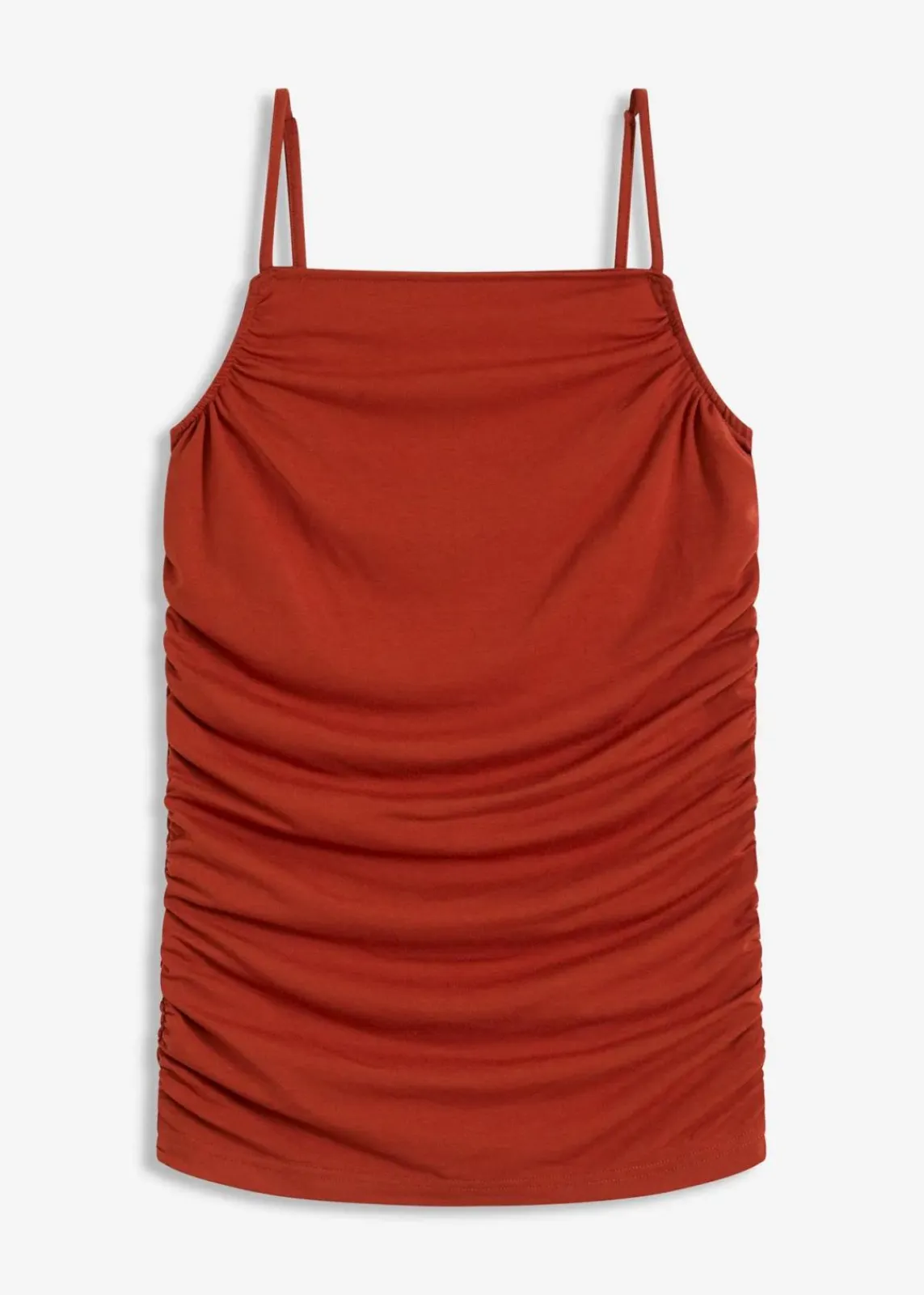 bonprix Shirts & Tops|Spaghettiträger-Top mit Raffungen rostbraun