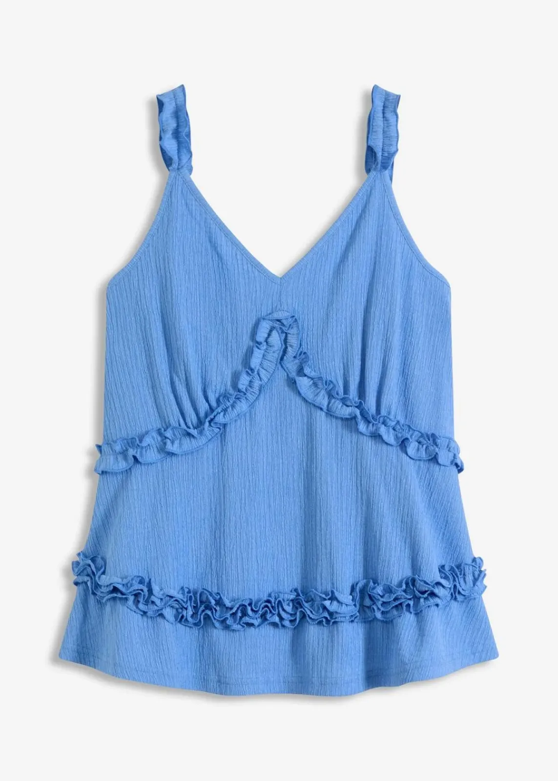 Spaghettiträger-Top mit Rüschen|bonprix New