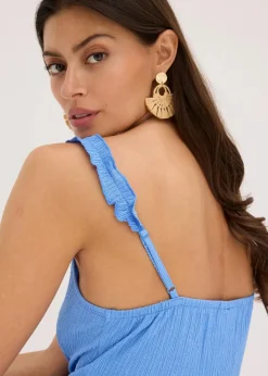 Spaghettiträger-Top mit Rüschen|bonprix New