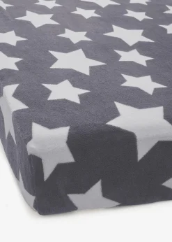 bonprix Laken & Matratzenauflagen|Laken & Matratzenauflagen|Spannbettlaken Cashmere Touch Sterne grau