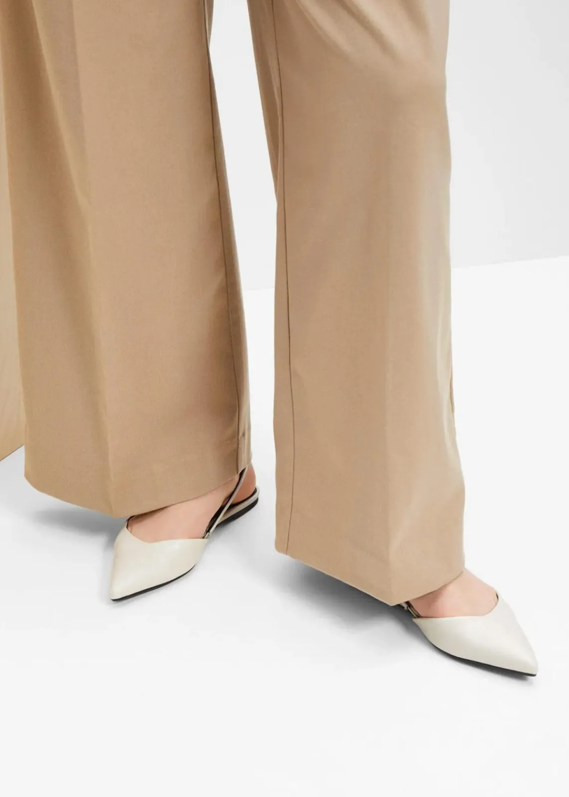 bonprix Sommerschuhe|Spitze Sling-Ballerinas wollweiß