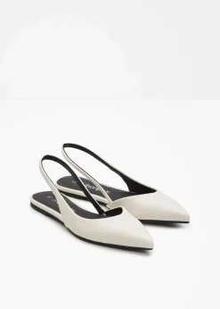 bonprix Sommerschuhe|Spitze Sling-Ballerinas wollweiß