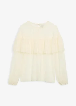 bonprix Bekleidung·Jacken & Mäntel|Blusen & Tuniken|Spitzenbluse wollweiß